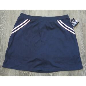 GW SPORT *NWT* Tennis Skirt Skorts Size 1X Women Cotton Blue Pink Stripes Casual
